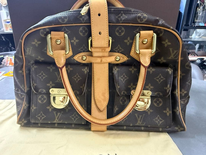 Louis Vuitton Manhattan Gm Handbag Monogram Canvas Brown