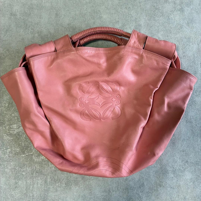 Loewe Nappa Aire Handbag Pink Leather Shoulder Bag Tote