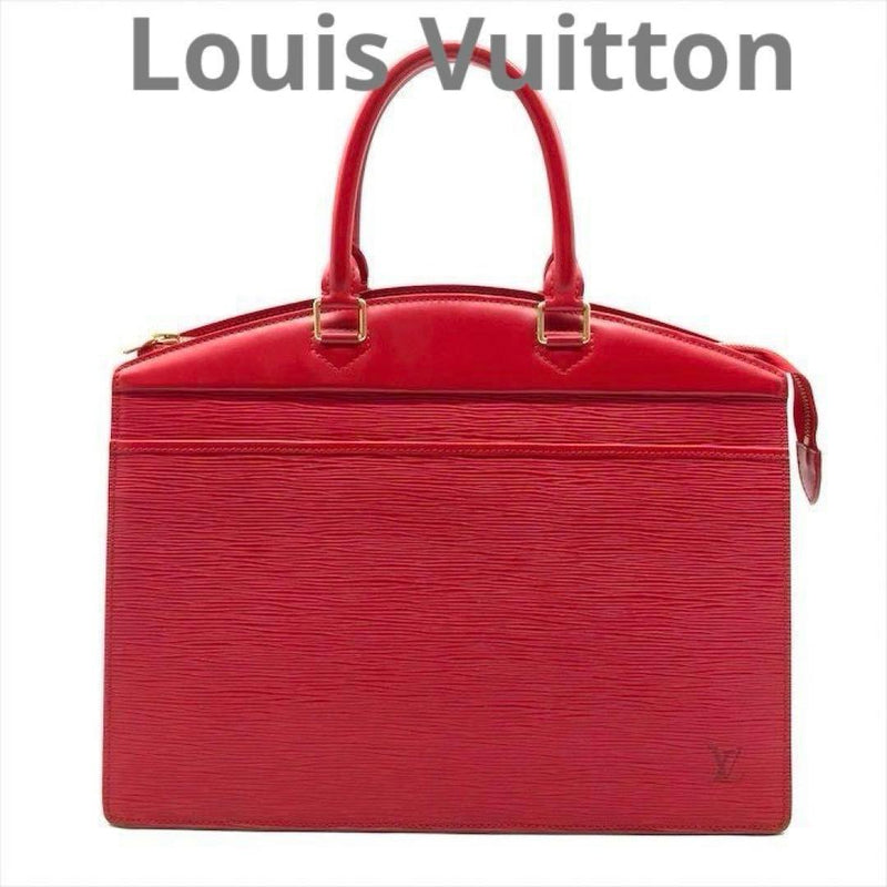 Epi Riviera Handbag Castilian Red Leather Tote Bag