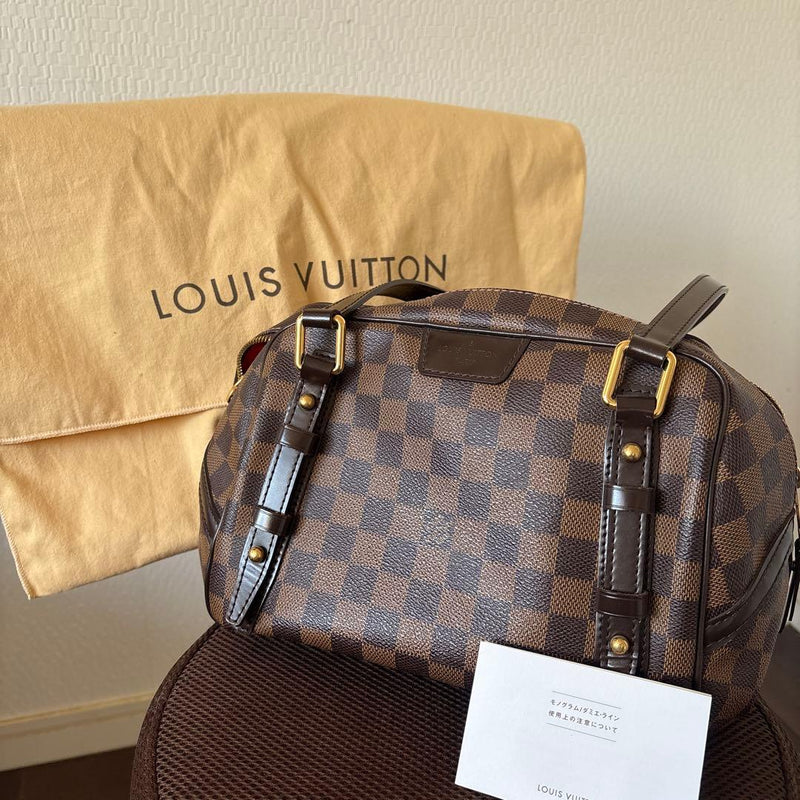 Louis Vuitton Damier Rivington Handbag Shoulder Bag Brown Leather