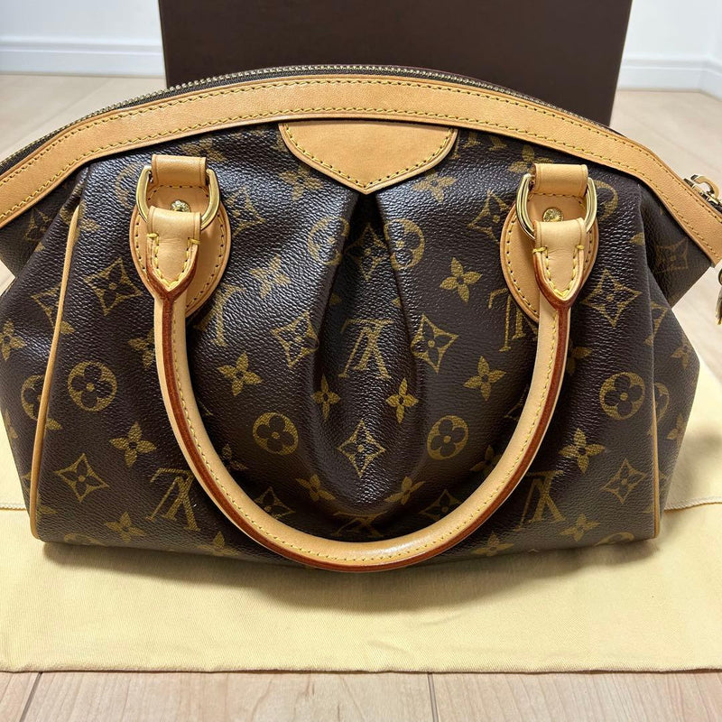 Louis Vuitton Monogram Tivoli Pm M40143 Handbag Canvas Brown