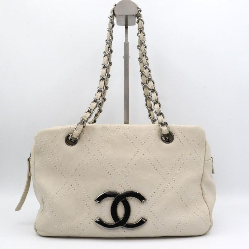 Chanel Coco Mark 10759589 Handbag Lambskin Ivory