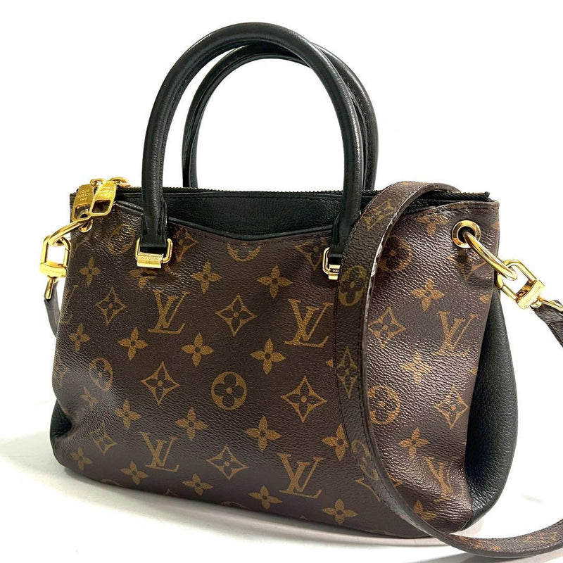 Louis Vuitton Pallas Bb M42960 Handbag Shoulder Bag Monogram Brown Gold Hardware