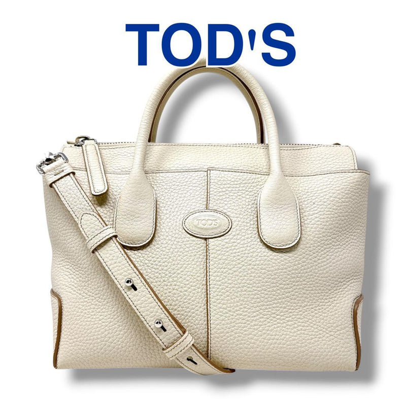 Tods Di Small XBWDBSA0200WSSG60 Handbag Leather Ivory Silver Hardware