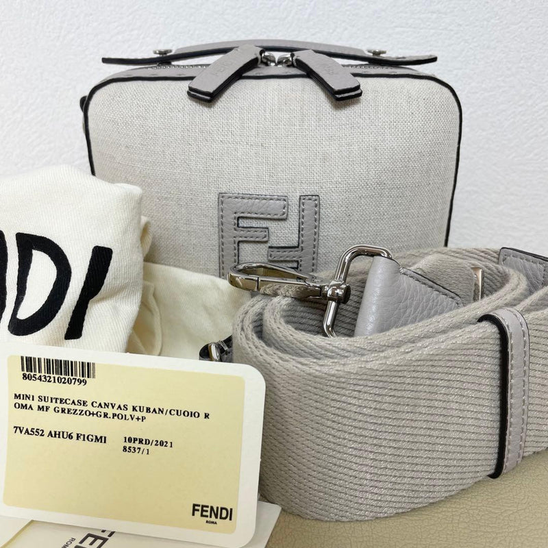 Fendi Selleria Suitcase Mini 2-Way Shoulder Bag Leather