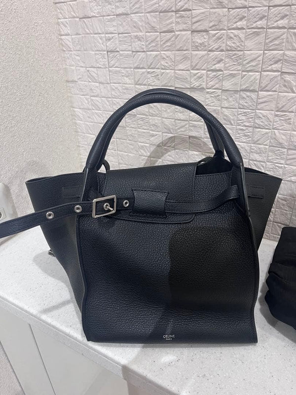 Celine Big Bag Handbag Leather Black Tote Shoulder Bag