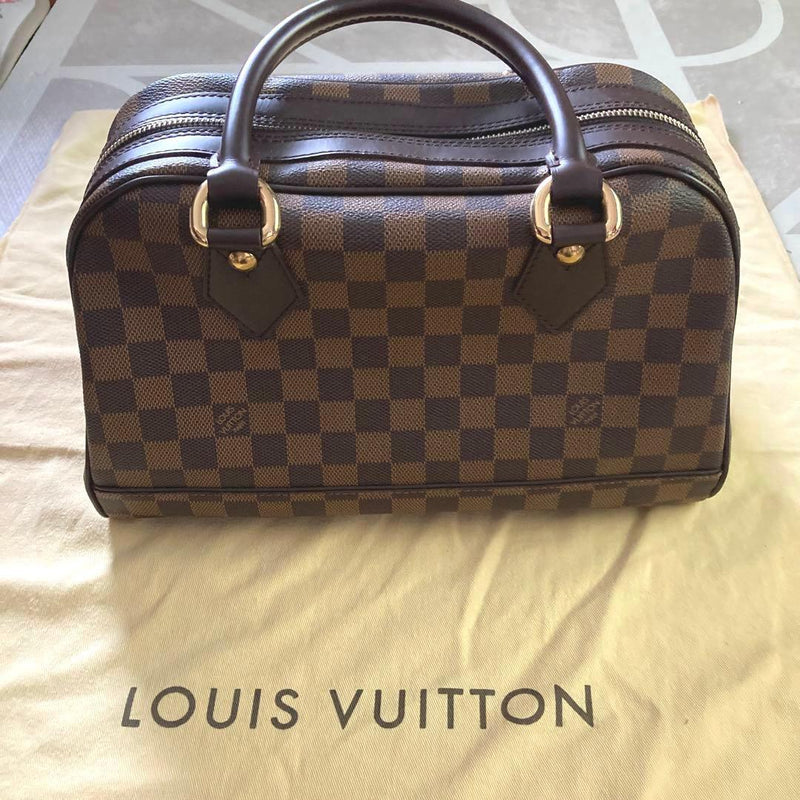 Louis Vuitton Damier Duomo Handbag Brown Pvc Leather Shoulder Bag