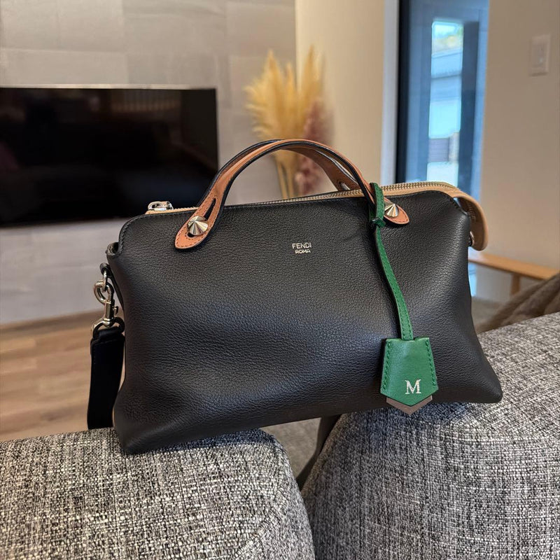 Fendi By The Way Handbag Shoulder Bag Black Leather