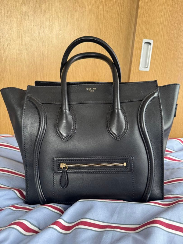 Celine Luggage Medium Tote Bag Leather Handbag Shoulder Bag