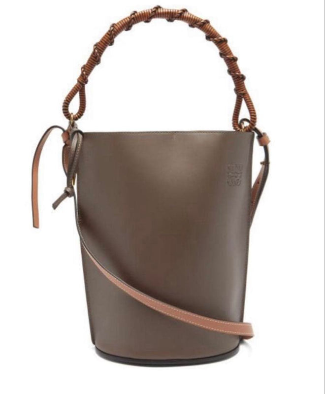 Loewe Gate Bucket Handle Bag Leather Shoulder Crossbody Gold Hardware