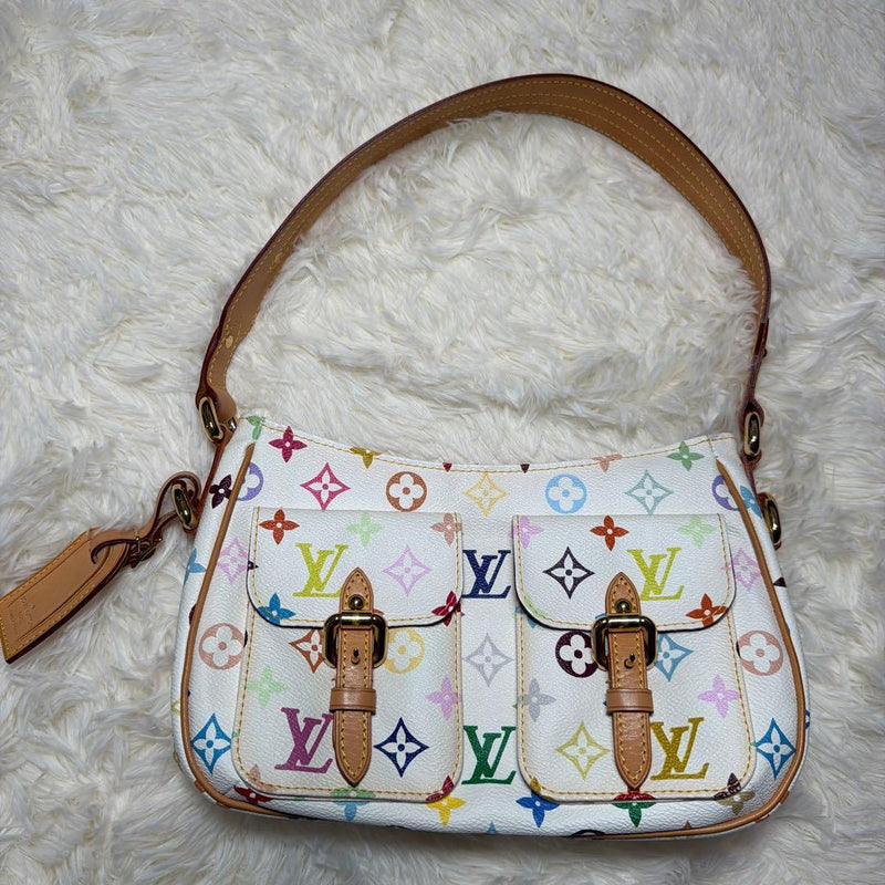 Louis Vuitton Multicolor White Handbag Shoulder Bag