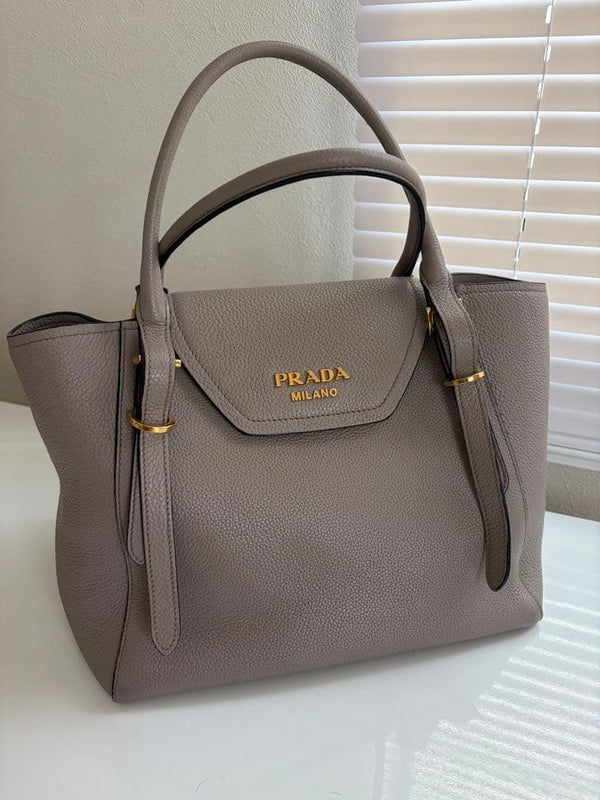 Prada 1BA270 2WAY Handbag Shoulder Bag Crossbody Leather Gray