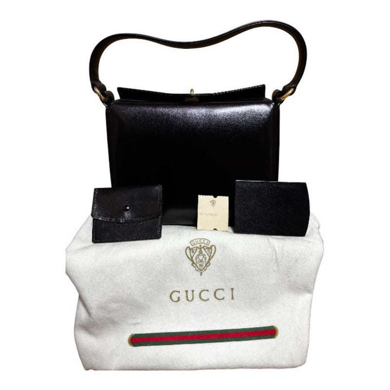 Gucci Old Gucci Handbag Leather Boxed Dust Bag Mirror Coin Case