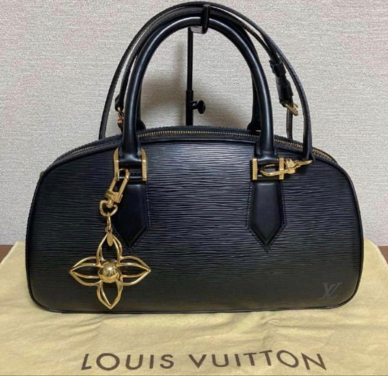 Louis Vuitton Jasmine Epi Leather Handbag Black Shoulder Strap