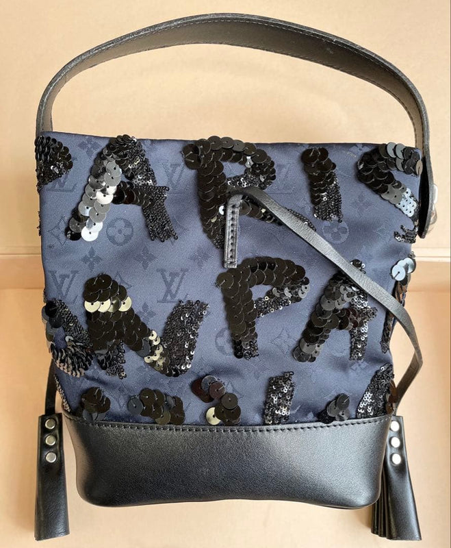 Spotlight Pm Handbag Sequin Monogram Jacquard Satin Shoulder Bag