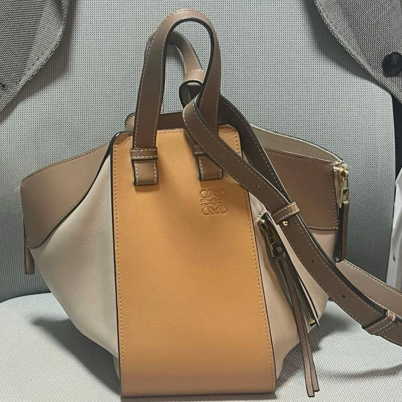 Loewe Hammock Small Handbag Calfskin Leather Bicolor Crossbody Bag