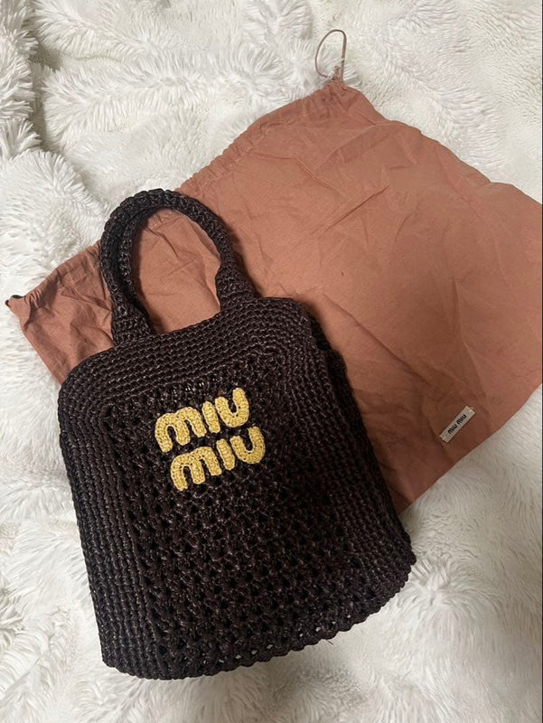 Miu Miu 5BA283 Handbag Shoulder Bag Brown