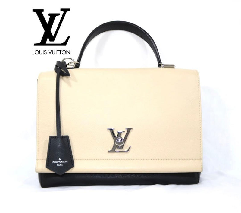 Louis Vuitton Lockme Ii Cartable M50252 Shoulder Bag Calf Leather Vanille Noir