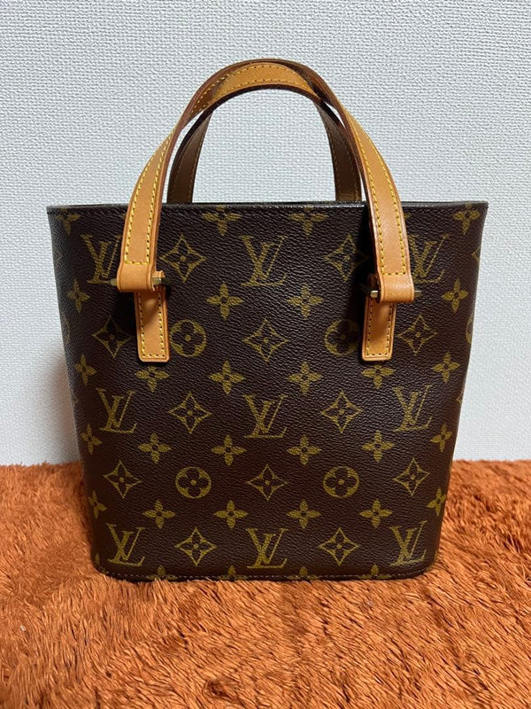 Louis Vuitton Vavin Pm Tote Bag Monogram Canvas Leather Brown Gold