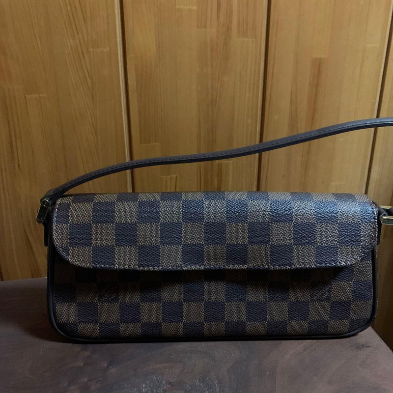 Louis Vuitton Recoleta Damier Shoulder Bag Leather Brown