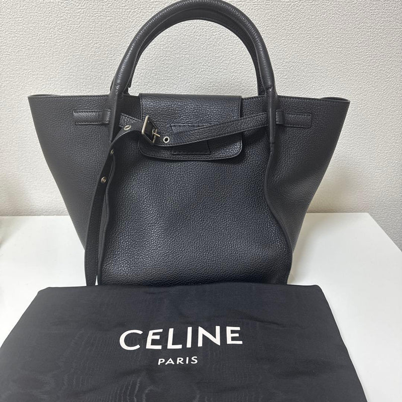 Celine Big Bag Small Handbag Calfskin Leather Black Tote