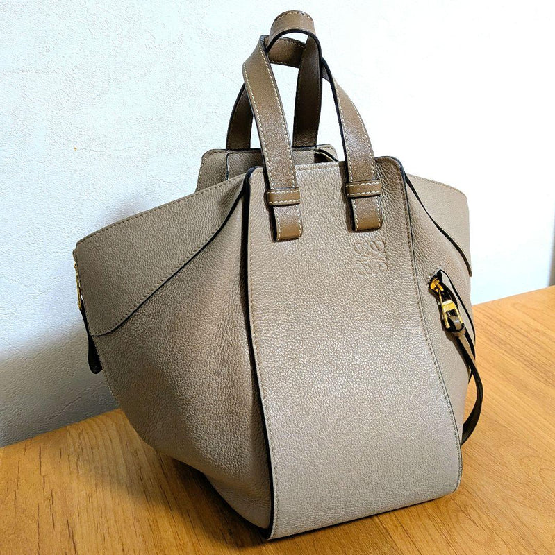 Loewe Hammock Bag Sand Leather 2way Shoulder Handbag