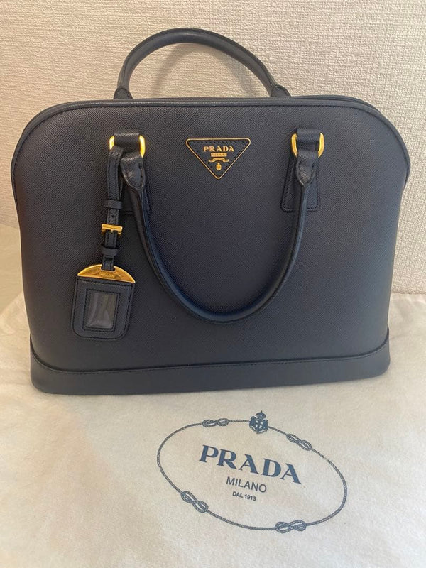 Prada Saffiano Leather Bi-fold Wallet Card Holder Cowhide