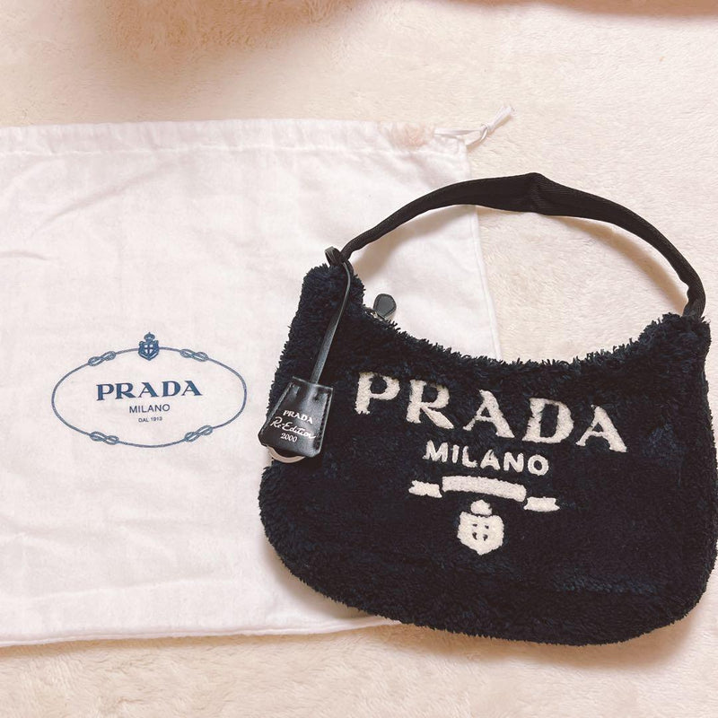 Prada Re-edition 2000 Handbag Shoulder Bag Black Fabric