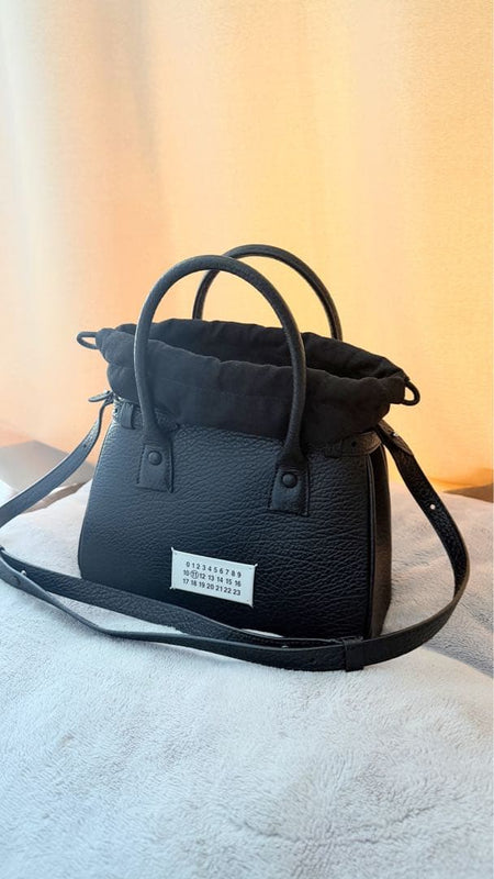 Maison Margiela 5AC Mini Handbag Shoulder Bag Leather Black 2-Way