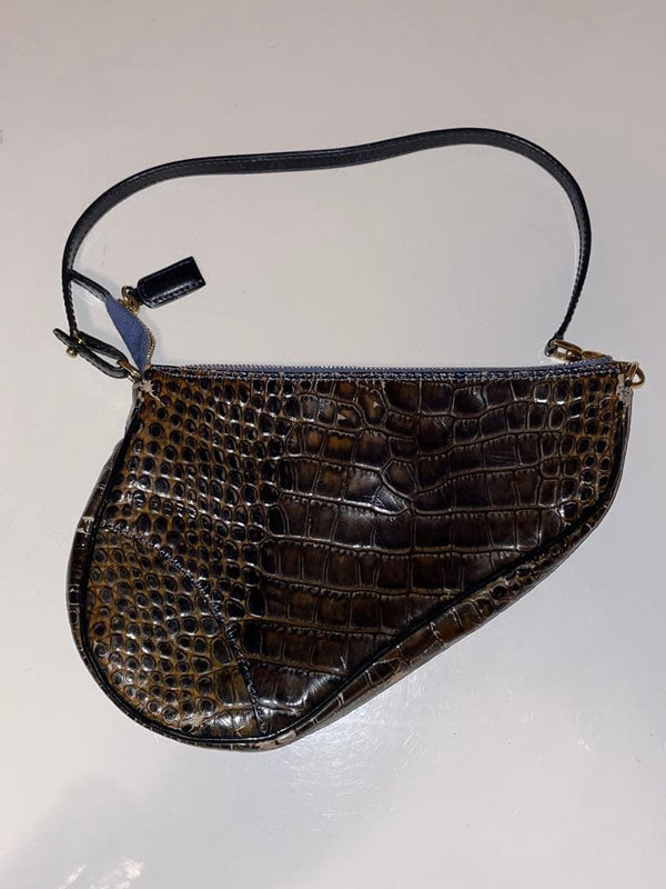 Dior Saddle Bag Handbag Vintage Leather