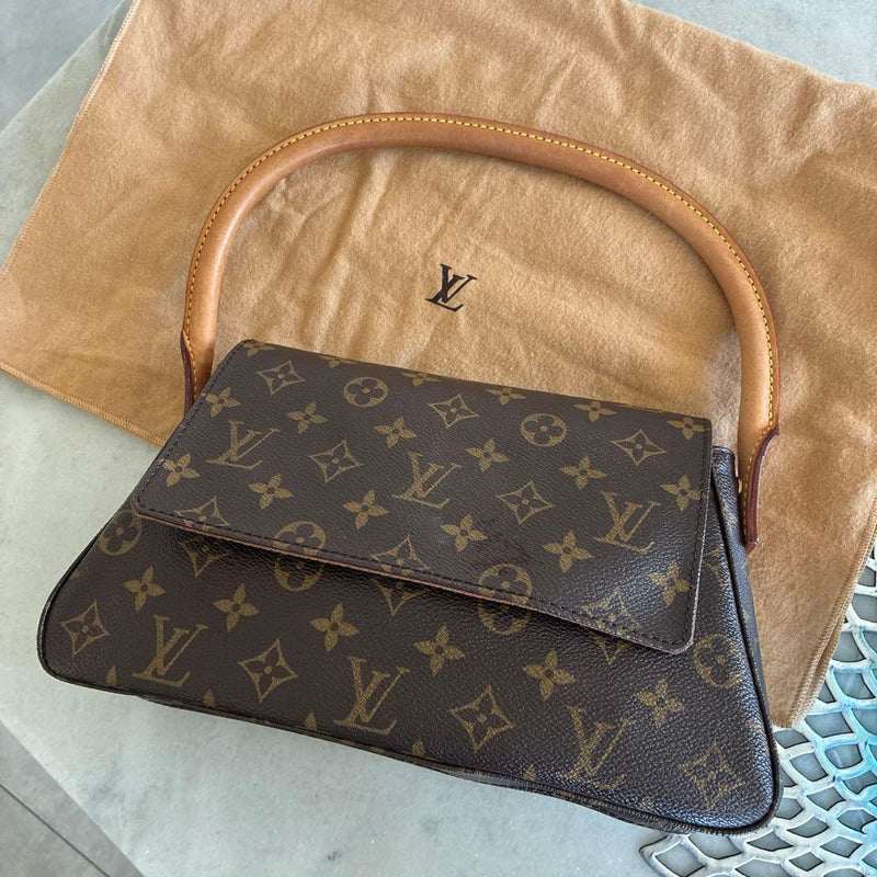 Louis Vuitton Monogram Handbag Shoulder Bag Brown