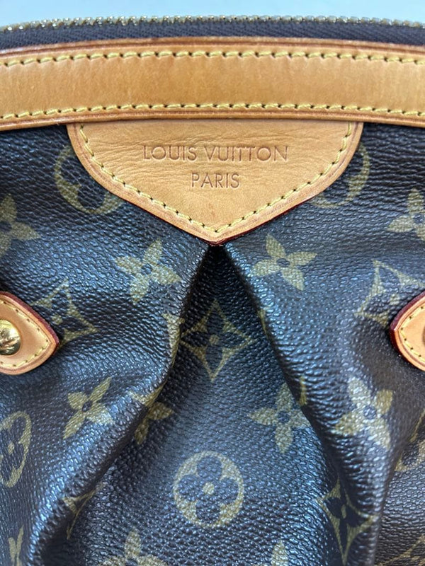 Louis Vuitton Tivoli Gm SP4077 Handbag Monogram Canvas Nume Leather Gold