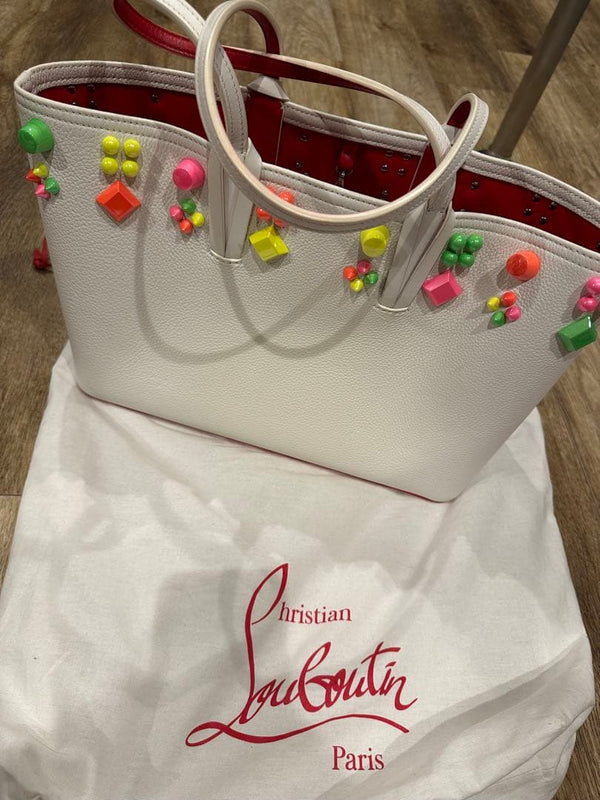 Christian Louboutin Handbag Shoulder Bag White Leather