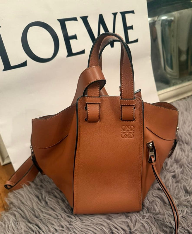 Loewe Hammock Small Handbag Shoulder Crossbody Bag Leather Tan Brown