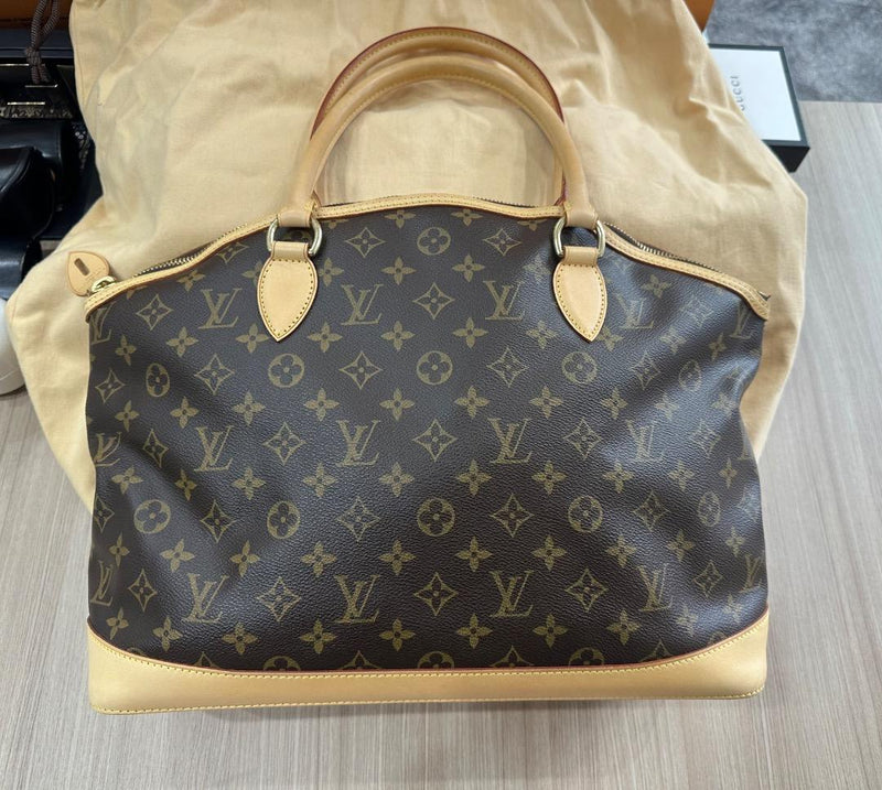 Louis Vuitton Lockit Horizontal Tote Bag Monogram Canvas Brown