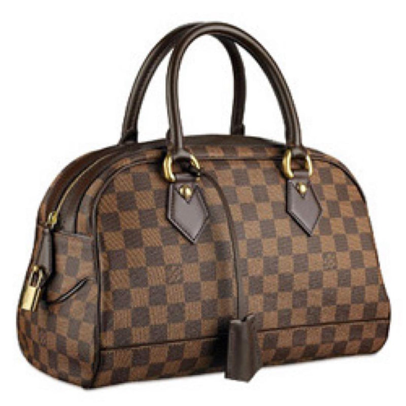 Louis Vuitton Damier Duomo Handbag Ebene Coated Canvas Padlock Key