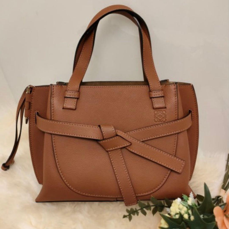 Loewe Gate Top Handle Mini Bag Calfskin Tan Crossbody Shoulder Bag