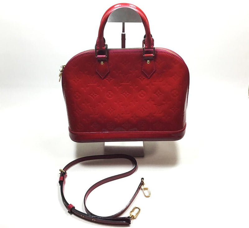 Louis Vuitton Alma Pm M91770 Handbag Vernis Rose Indien FL0174