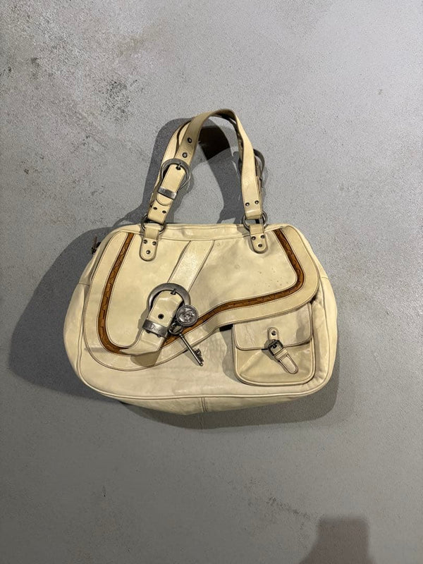 Christian Dior Gaucho Saddle Bag Leather Shoulder Handbag