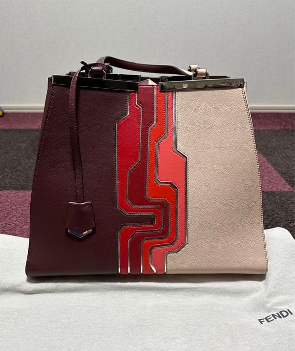 Fendi Troisieme Hawaii Limited Edition Handbag Bicolor Leather