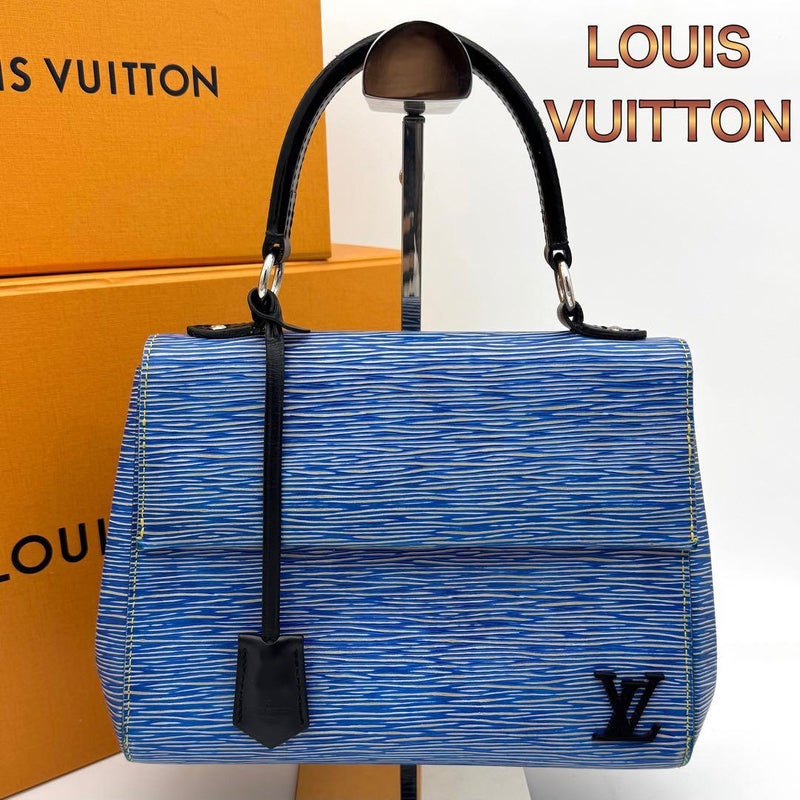 Louis Vuitton Epi Denim Cluny Bb CA2197 Handbag Shoulder Bag Blue