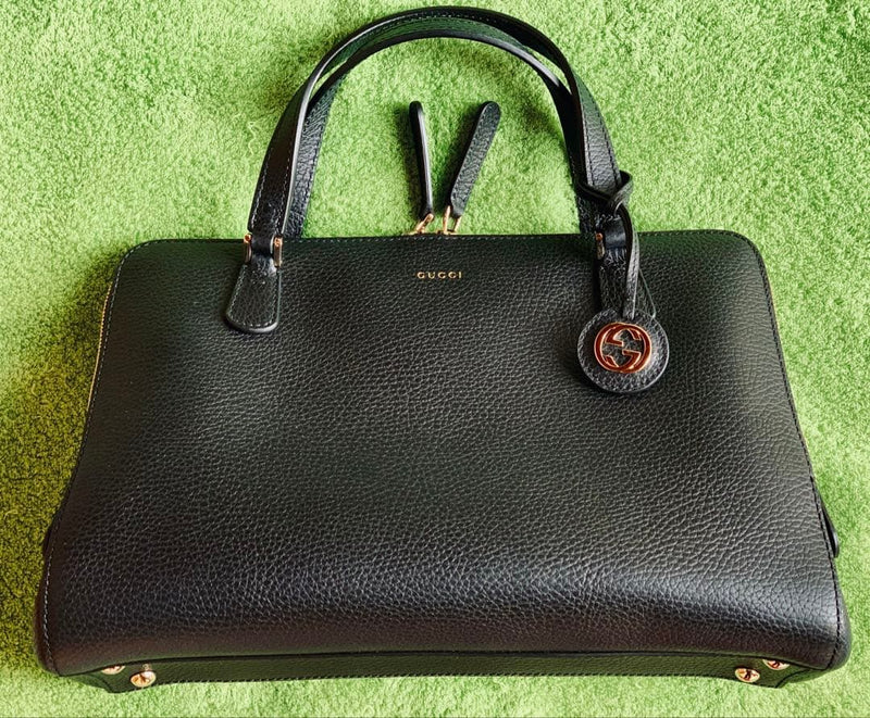 Gucci 2way Handbag Shoulder Bag Leather Black