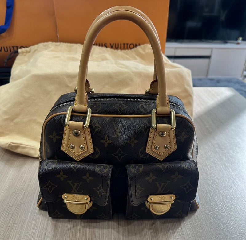 Manhattan Handbag Monogram Canvas Leather