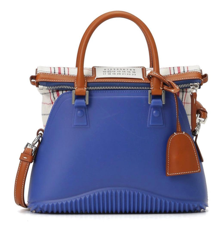Maison Margiela 5AC Shoulder Bag Rubber Leather Blue