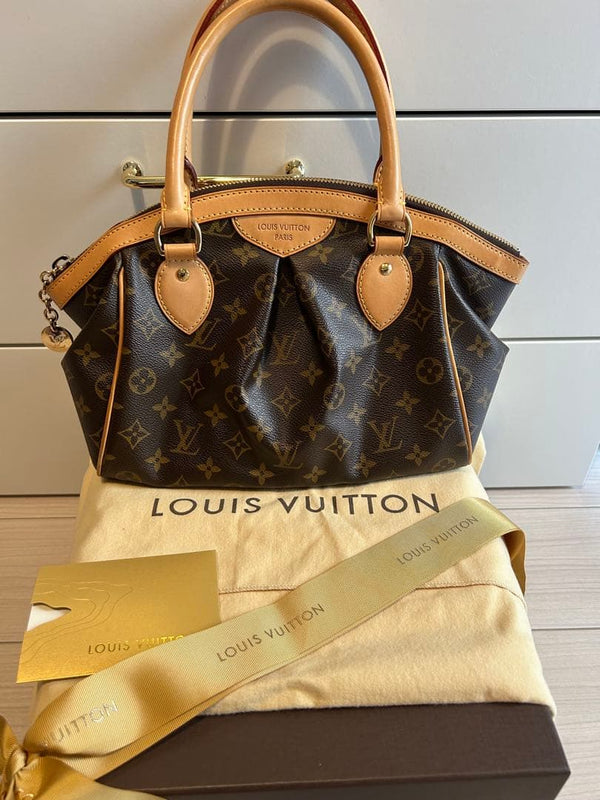 Louis Vuitton Tivoli Pm Handbag Monogram Canvas Brown Beige