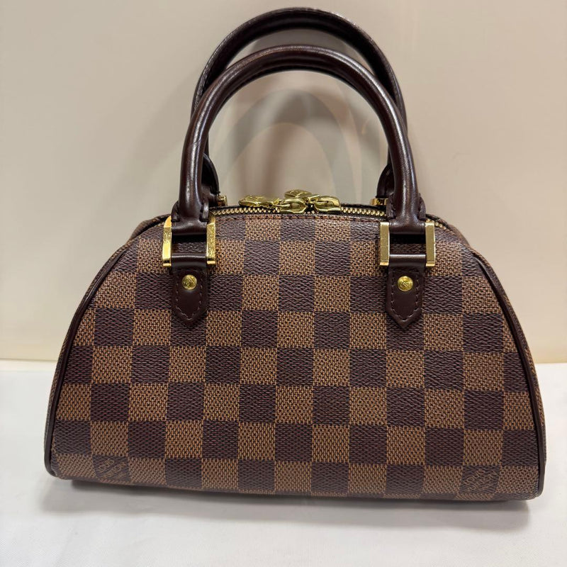 Louis Vuitton Ribera Mini N41436 Handbag Damier Canvas Ebene Brown Gold Hardware