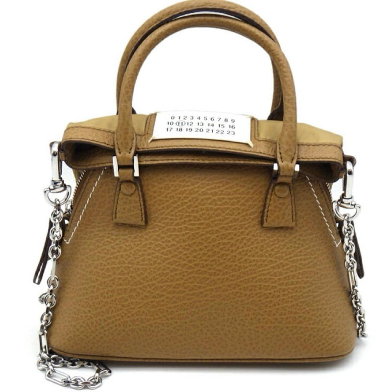 Maison Margiela 5AC S56WG0081 P0396 Handbag Shoulder Bag Camel Leather