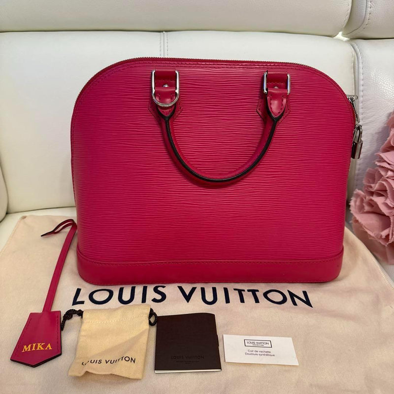 Louis Vuitton Alma Pm M40490 Handbag Epi Leather Pink