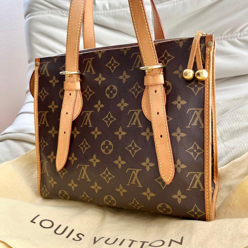 Louis Vuitton Popincourt O M40007 Tote Bag Monogram Canvas Brown Gold Hardware