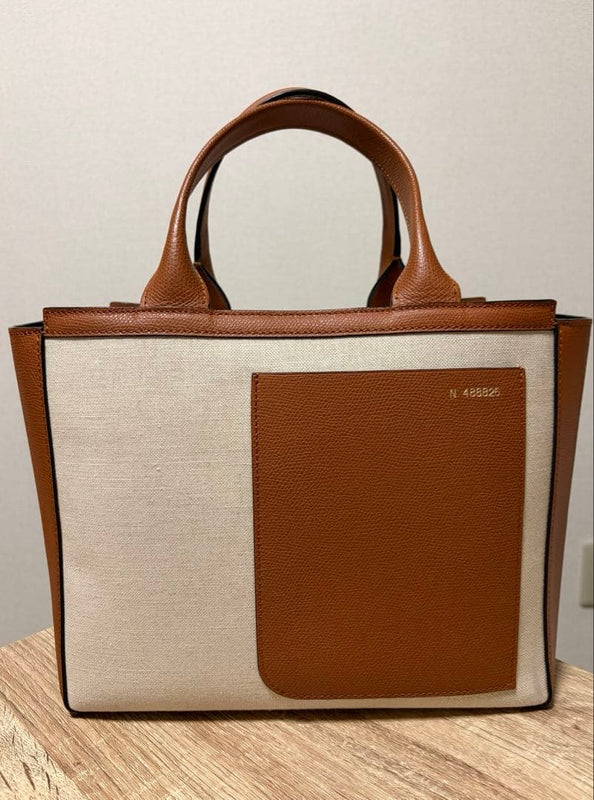 Valextra Mini Handbag Shoulder Bag Beige